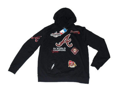 #ad #ad Atlanta Braves Pro Standard World Series Patches Mens Hoodie Sweatshirt Sz. XXL $119.24