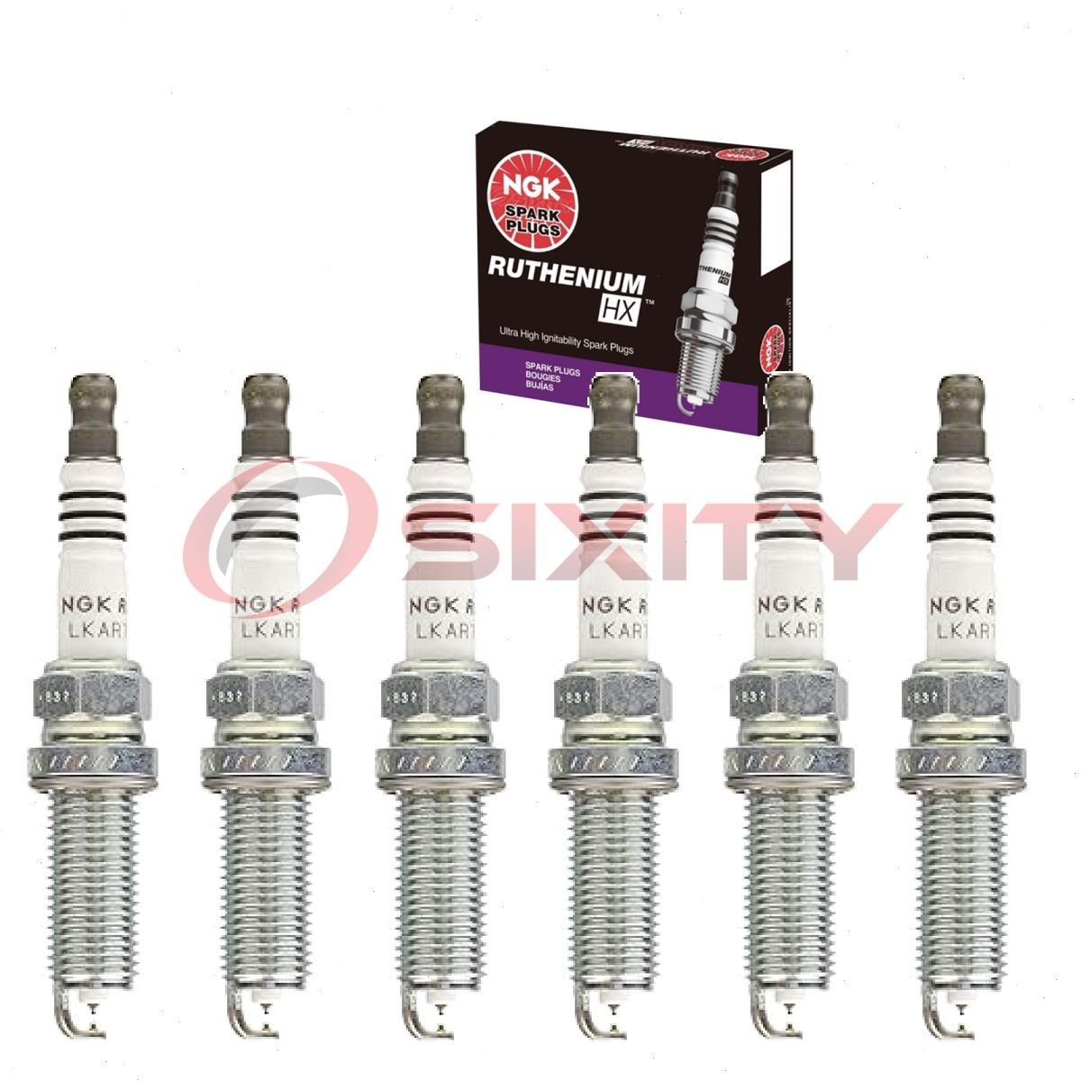 6 pc NGK Ruthenium HX Spark Plugs for 2017-2019 Ford GT 3.5L V6 Ignition yg