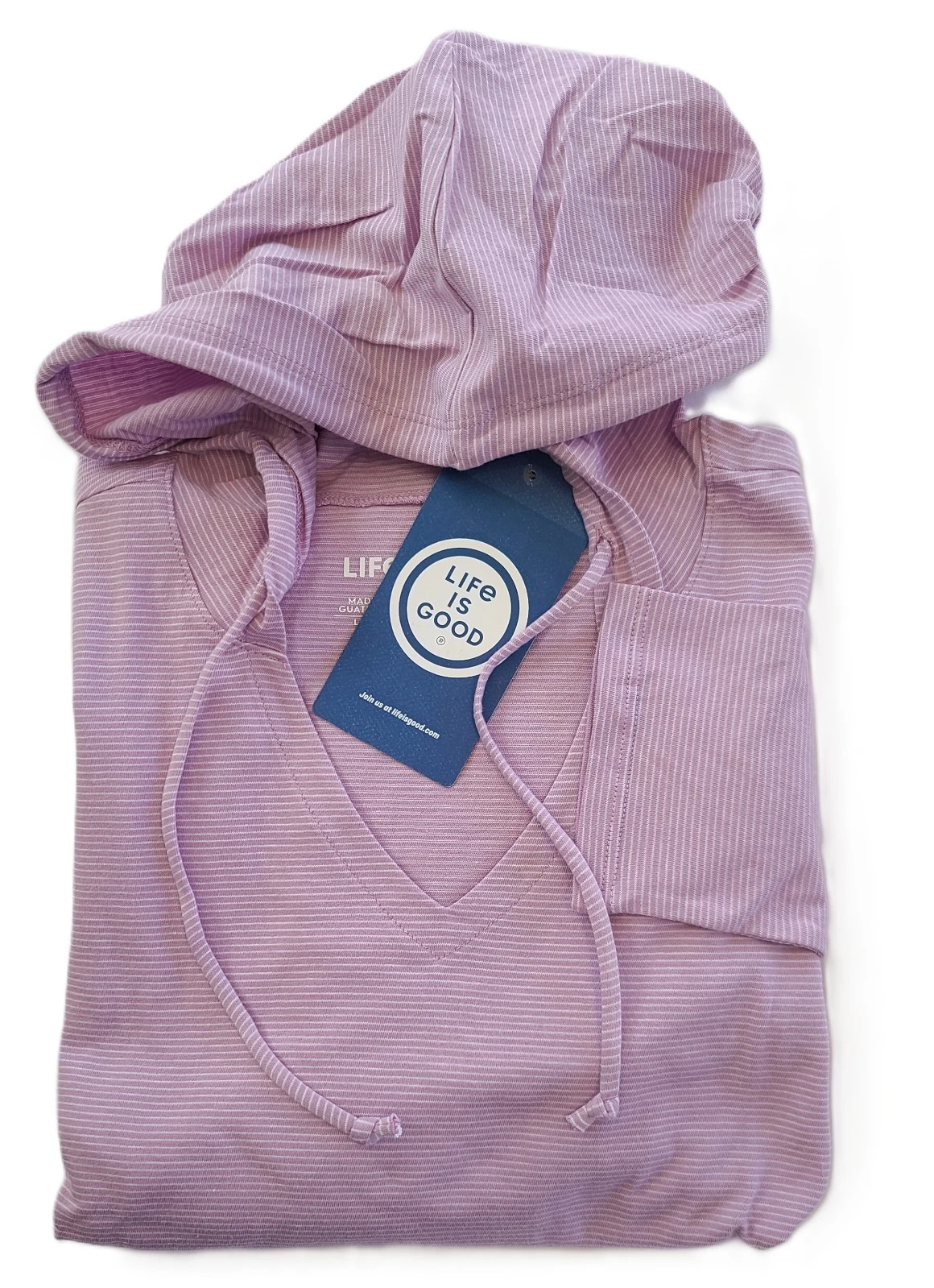 Life Is Good LS Shirt Crusher Lite Hooded Tee PURPLE STRIPED Chest52 Womens XXL
Opens in a new windo