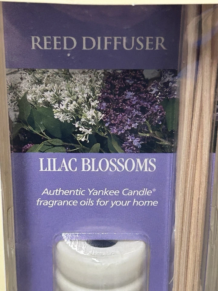 RARE Vintage Yankee Candle Reed Diffuser Lilac Blossoms 7.5 Fl Oz 10 Reeds Kit - Image 2 of 4