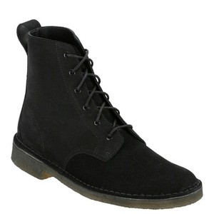 clarks desert mali black suede