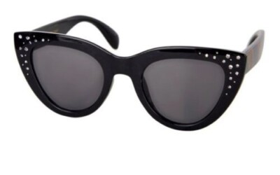Betsey Johnson BJ009 Black Cat Eye Rainbow Crystal 