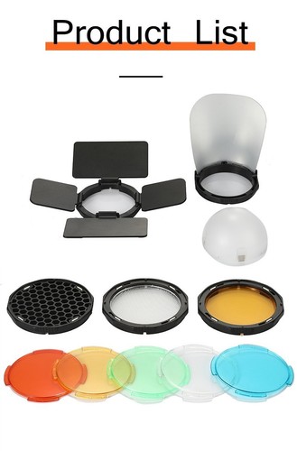 US TRIOPO Magnetic Round Head Flash Accessory Kit For Godox V1 AD100pro F1-200 - Picture 3 of 12