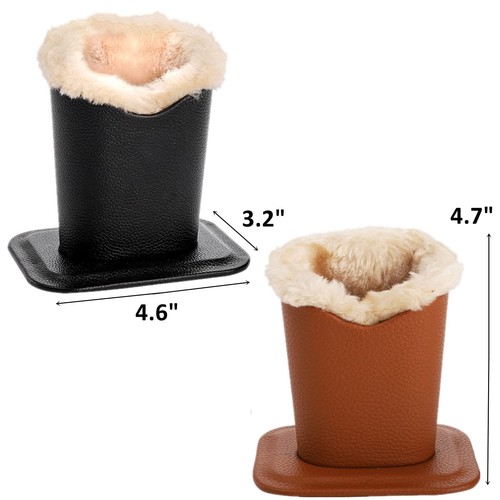 3 Pcs Leather Eyeglass Holder Stand w/ Soft Plush Line for Table Desk Nightstand - Picture 6 of 6