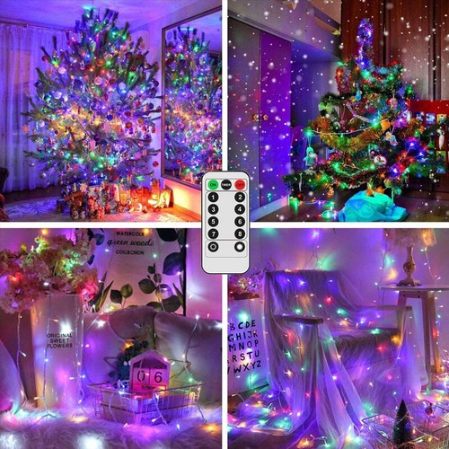 LED Eisregen Lichterkette Außenlichterkette Weihnachtdeko Strom Lichtervorhang - Bild 58 von 70