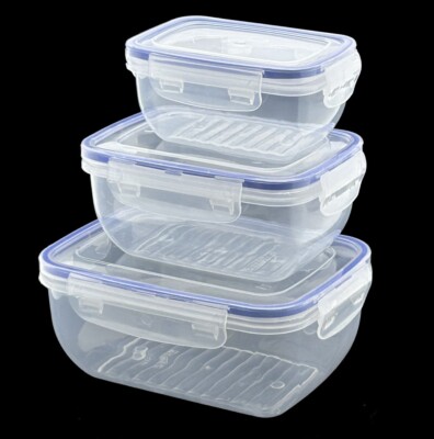 3 tlg. Aufbewahrungsbox Set COOK&LOCK Frischhalte Dose Box Aufbewahrungsdose