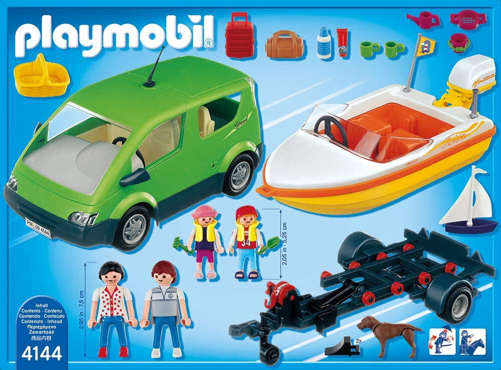 Original PLAYMOBIL® Family Fun 4144 Family Car With Boat | eBay