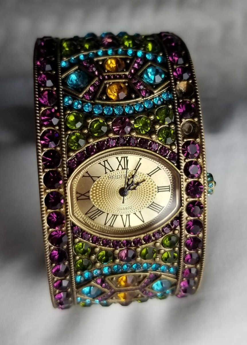 Heidi Daus Purple and Gold Ornate Bracelet Watch Heidi Daus | Accessories | Heidi Daus Purple And Gold Ornate  main image 3