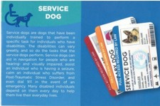 EMOTIONAL SUPPORT ANIMAL ESA ID BADGE SERVICE DOG  Cats ID CARD