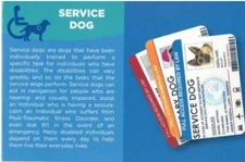 EMOTIONAL SUPPORT ANIMAL (ESA) ID BADGE  SERVICE DOG & Cats ID CARD