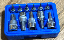 Cornwell Tools Torx Star Bit Driver 14 38 Socket Set Lot Blue Case Tamper