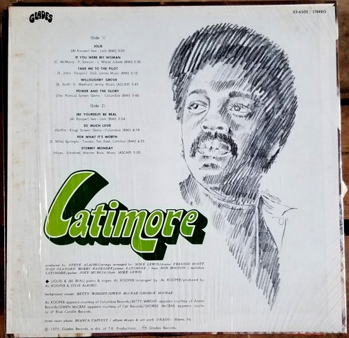 LATIMORE Self Titled GLADES 33-6502 LP VG+ i 1973 - Picture 2 of 2
