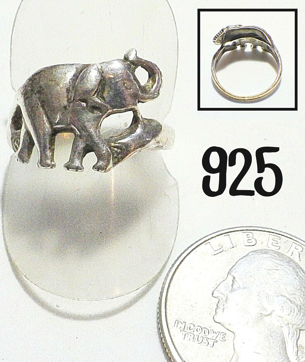 Vintage Sterling Silver Elephant Ring Size 10 / Three Elephants / Boho Ring  / Unique Silver Ring / Gift for Her / Gift for Him - Etsy