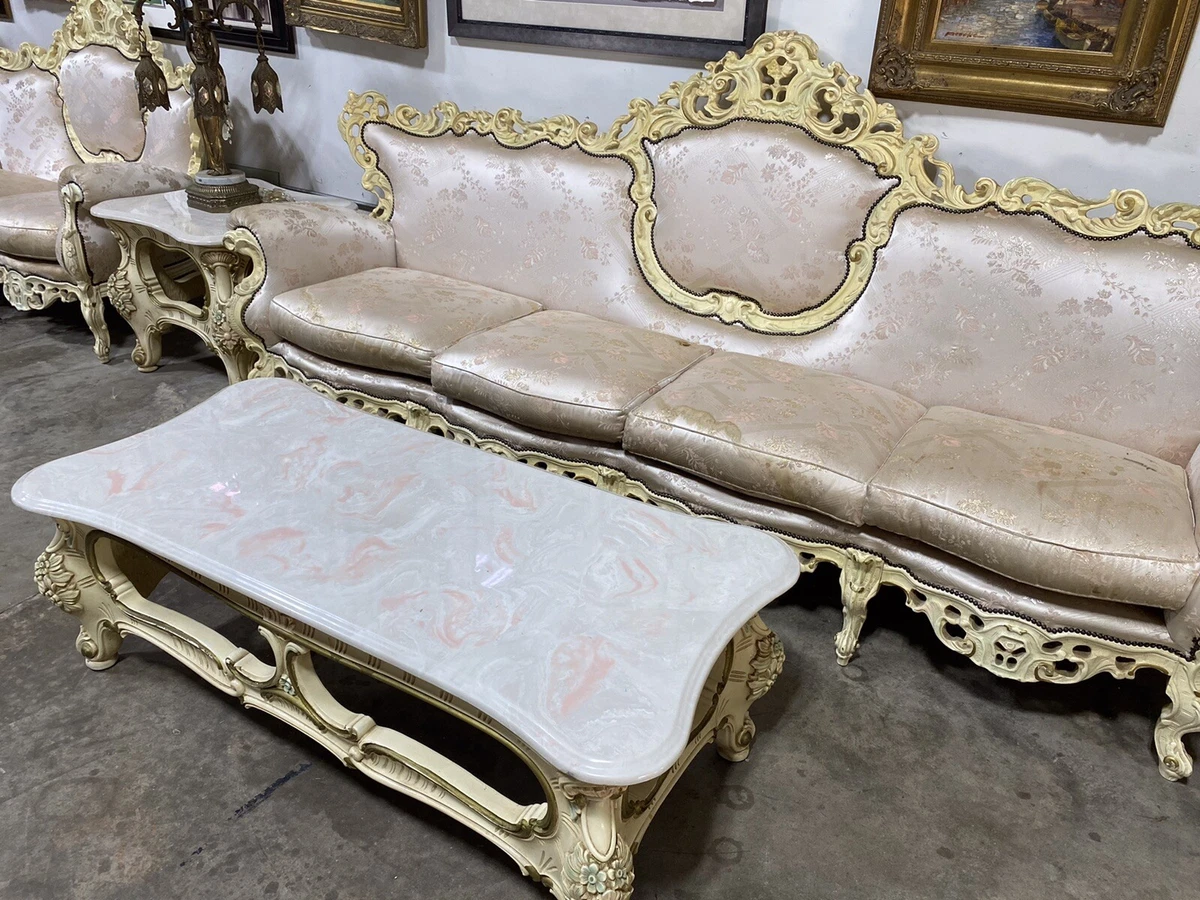 Silik Furniture 7pc Italian Rococo Baroque Living Room Set Italy READ Will Ship