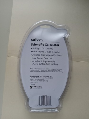 New Caliber Scientific Calculator 10-Digit LCD Display 240 Functions In Package - Picture 5 of 8