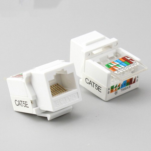 10Pcs RJ45 CAT5e Ethernet Network Keystone JackClip Module Wall Plug Connec_bf - Photo 8/8