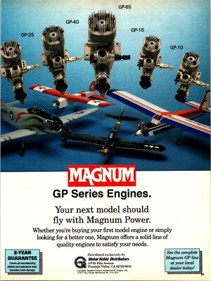 Magnum GP RC Engines Vintage 1993 Print Ad Ephemera Wall Art Decor | eBay