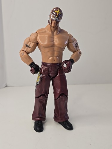 WWE 2003 Rey Mysterio Jakks Wrestling Action Figure Ruthless Aggression Purple - Picture 5 of 8