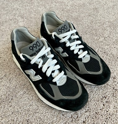 New Balance 990v2 Made in USA Black Grey M990BL2 Size 9.5 | eBay