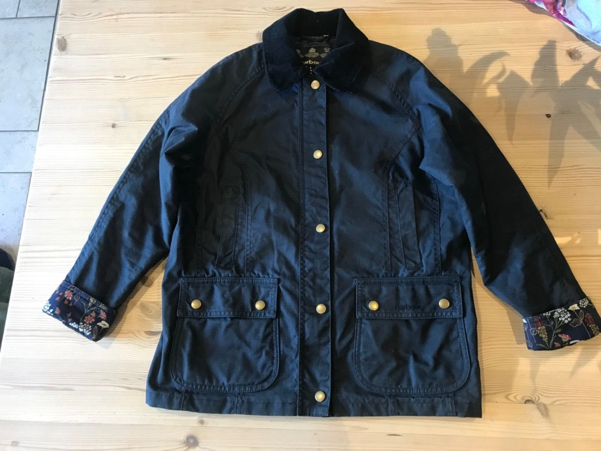 Barbour Girls Floral Bloom Beadnell Wax Jacket Large eBay