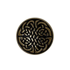 WESTERN HORSE SADDLE TACK LEATHER CRAFT 1-1/8" BRASS CELTIC CONCHO screw back
