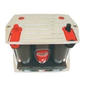 CNC Chrome Aluminum Smooth Top Optima Group 35//75 Battery Tray Hot Rod