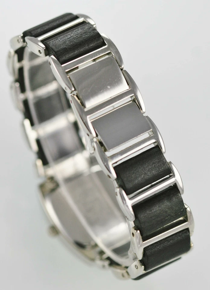 Relic Orologio da Donna Acciaio Inox Argento Nero Legno Impermeabile Batt Quarzo - Immagine 3 di 3