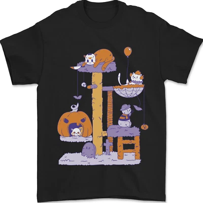 Chat Villians Drôle Halloween Horreur T-Shirt 100% Coton - Photo 1/4