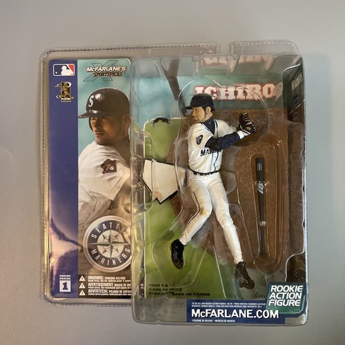 MCFARLANE ICHIRO SUZUKI ACTION FIGURE Seattle Mariners MLB (2002) NUOVO - Foto 2 di 5
