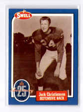 1989 Swell Football Greats - Jack Christiansen #113 ERROR CARD JIM TAYLOR BACKER