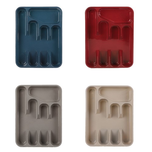 Kunststoff Besteck Tablett Halter Organizer Schublade Einsatz ordentlich Aufbewahrung 5 Fach - Bild 13 von 66