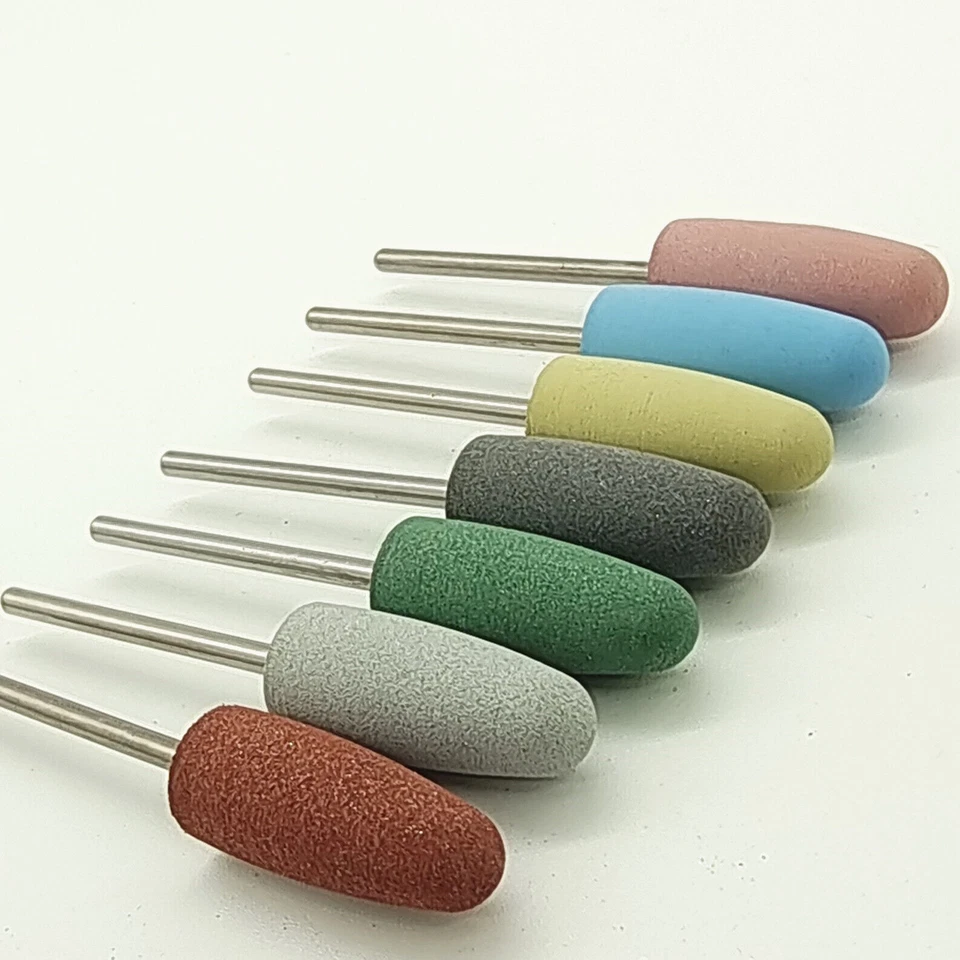 50 piezas pulidores de vástago de goma de silicona de laboratorio dentales de 2,35 mm diamante Foto 2 de 4