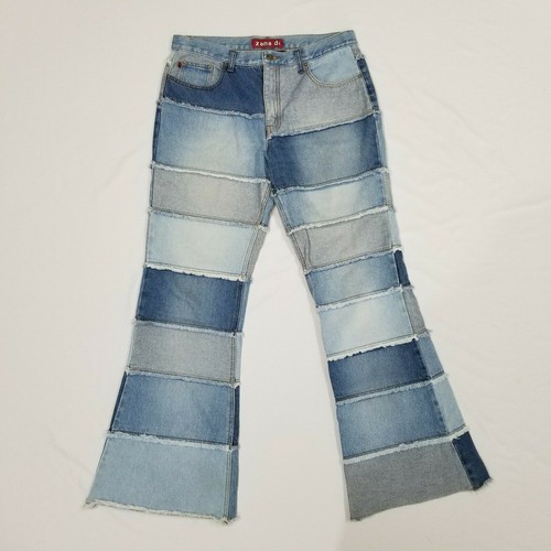 Patchwork Hippie Boho Flare Jeans 12J 