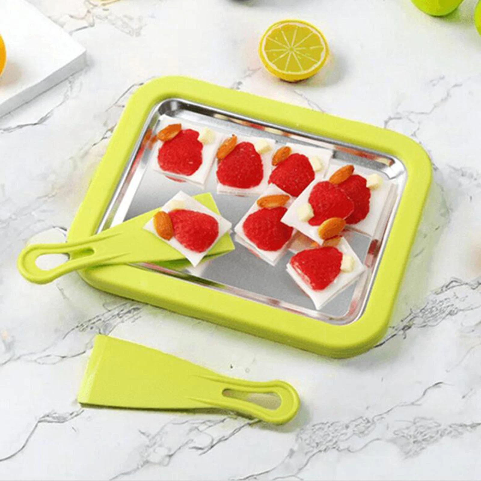 Ice Cream Pan Yogurts Machine for Yogurt Gelato Homemade Rolled Cream
Opens in a new window or tab