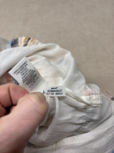 Aerie Skirt Medium Blue Striped Smocked Tiered Pull On - Picture 7 of 10
