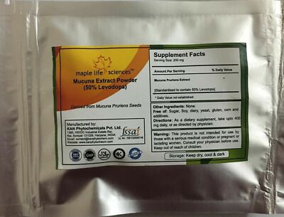 Mucuna Pruriens Extract Powder - Levo Dopa 50% Levo Dopa 200 mg serving size