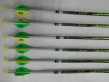6 Gold Tip Hunter XT 400 Carbon Arrows! Custom White Dip Crest/Blazer Vanes
