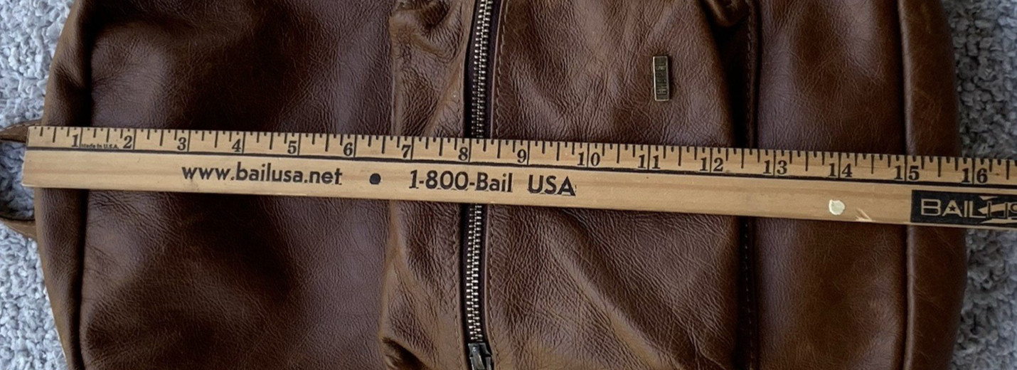 Chapel Leather Backpack Brown Adjustable Zipper F… - image 18