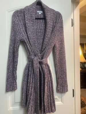 Croft and Barrow Women's Gray Long Sleeve Cotton Sweater Size Medium