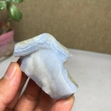 62-31-20mm Natural Blue chalcedony Crystal gemstone Rough Mineral Specimen A2162