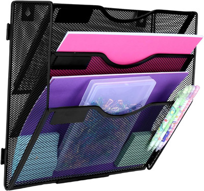 3 Ebenen A4 Mesh Wall File Holder Organizer Document Holder Mail Magazine Storag