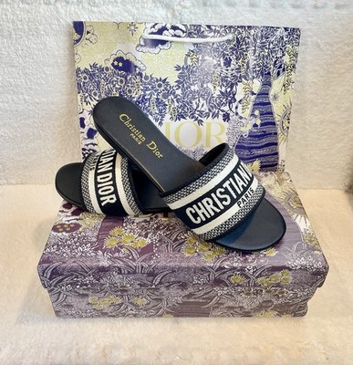 Christian Dior Women's DWAY Slides Sandles Size US 7.5 (38)