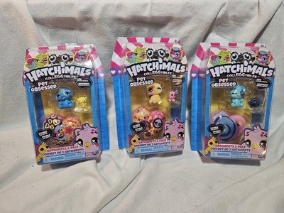 HATCHMALS COLLEGGTIBLES Pet Obsessed Lot of 3 Hatchipets Heart NEW