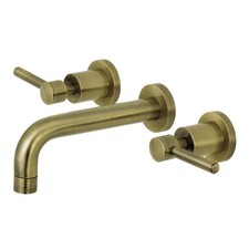 Kingston Brass KS812.DL Concord 1.2 GPM Wall Mounted Widespread - Brass