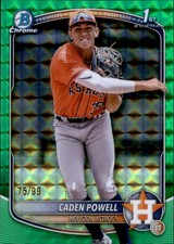 2025 Bowman Chrome #BCP-212 Caden Powell Prospects Green Geometric #/99