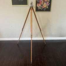 VTG American Bolex Gearmaster Tripod w/ Wooden Legs Rare 54” Gear Master NY USA