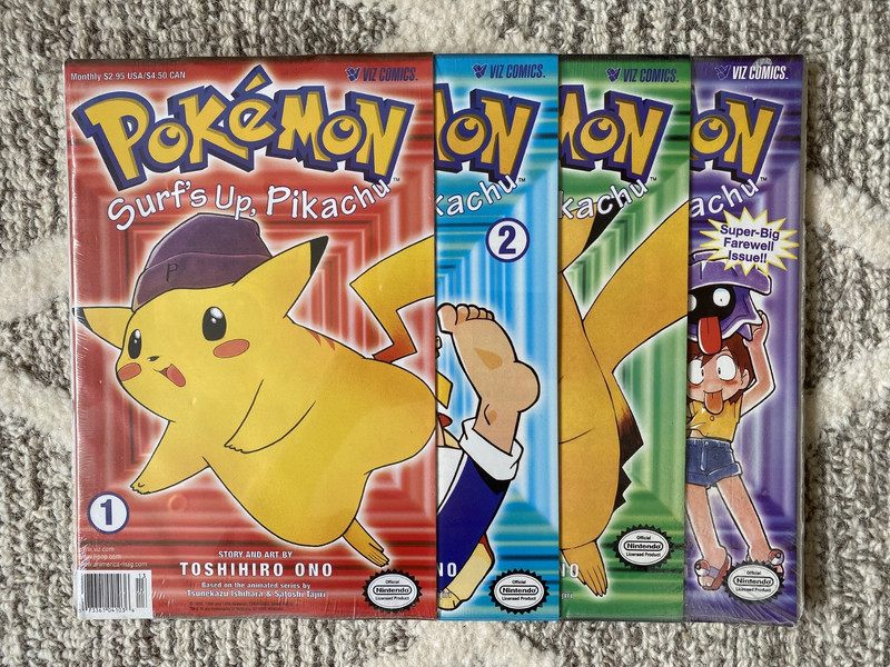 Pokémon Surf's Up, Pikachu Comic Book Issues 1-4 by Viz Comics