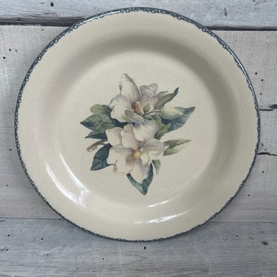 Home and Garden Party Stoneware 10 1/4'' Magnolia Dinner Plate(s) Hand made USA