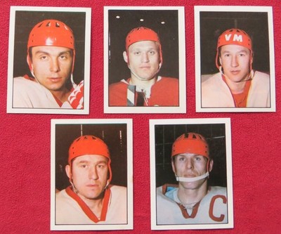 1972 Swedish Semic Ishockey OS VM 72 Lot of 5 USSR CCCP Stickers Olympic World