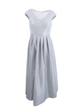 Calvin Klein Women's Cap-Sleeve Sequin Gown